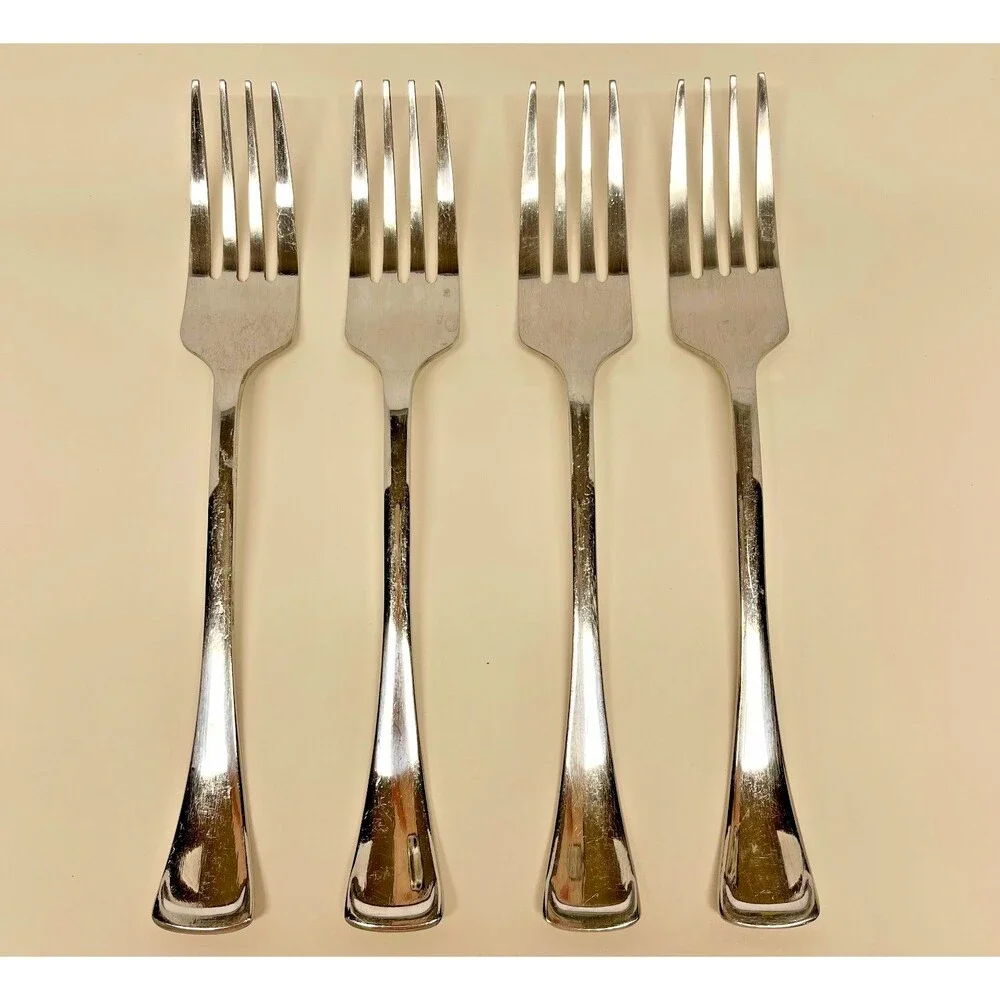 Oneida Silver Emma Mirror Stainless Steel Flatware set (4) 8